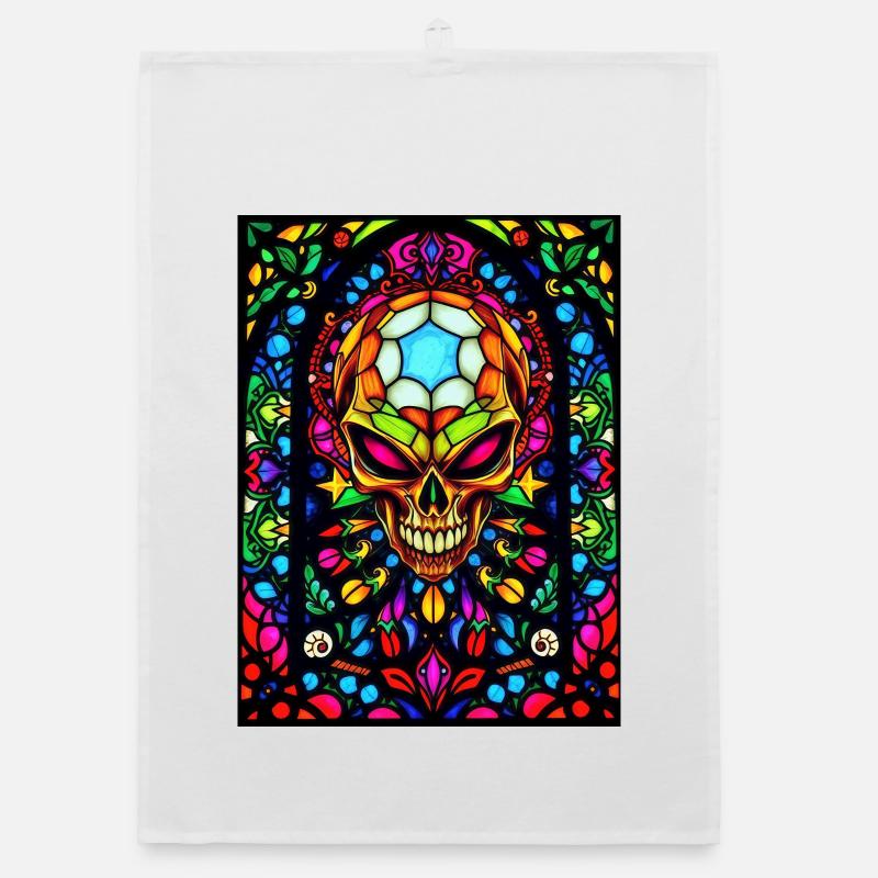 Vitrail Crâne Torchon bio