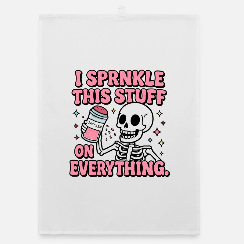 Skeleton Glows All Over Organic dish towel