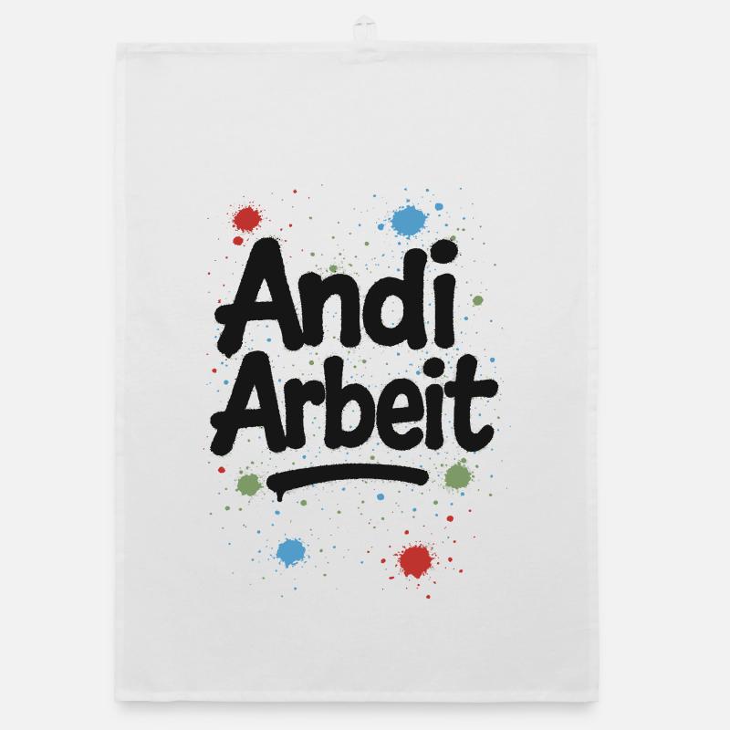 Andi-Arbeit-Andreas-Andrea-Andy-Spruch-Name-lus Organic dish towel