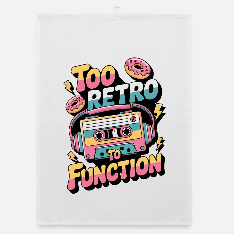 90s Retro – Too Retro To Function Organic dish towel
