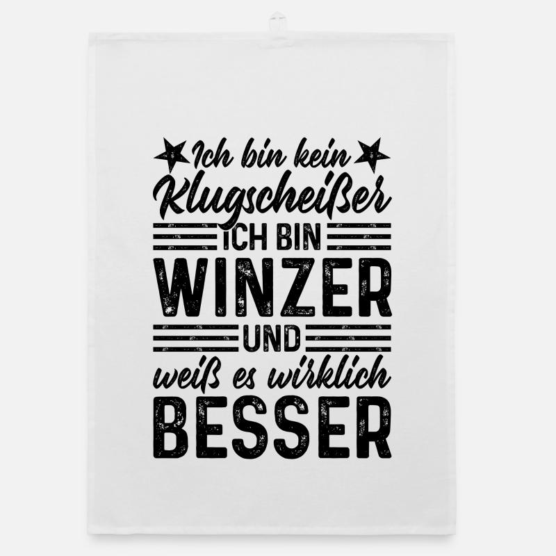 Winzer - Ich bin kein Klugscheißer Organic Geschirrtuch