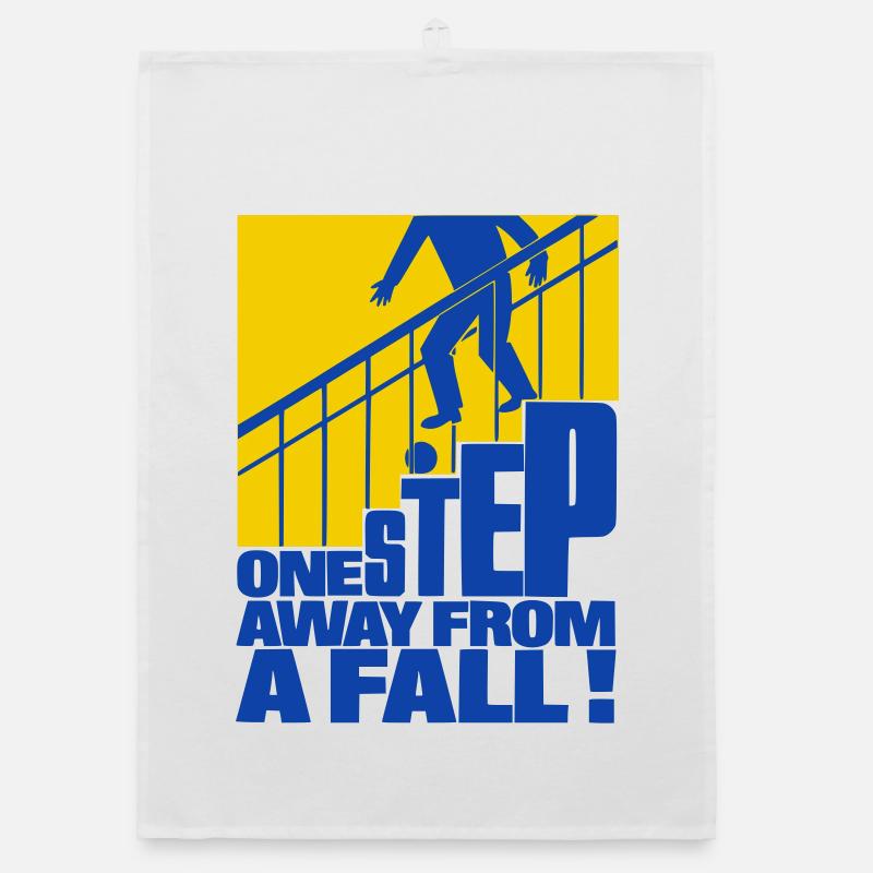 Nur einen Schritt vom Sturz entfernt Organic Geschirrtuch