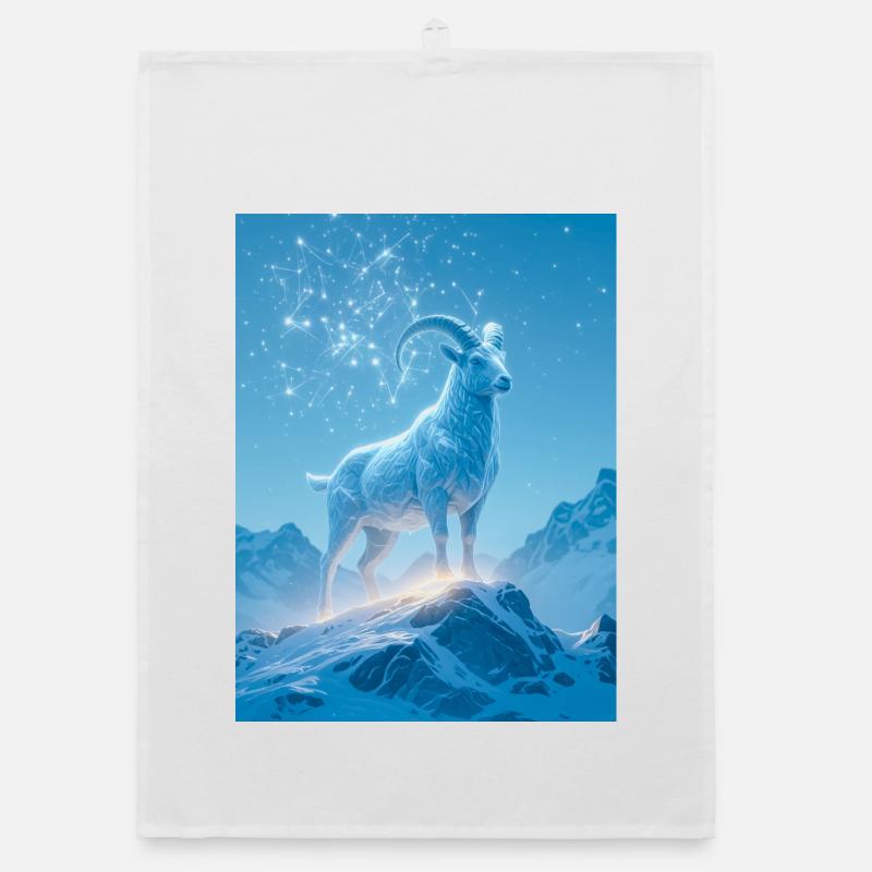 Ancient cosmic guardian ascending Organic dish towel