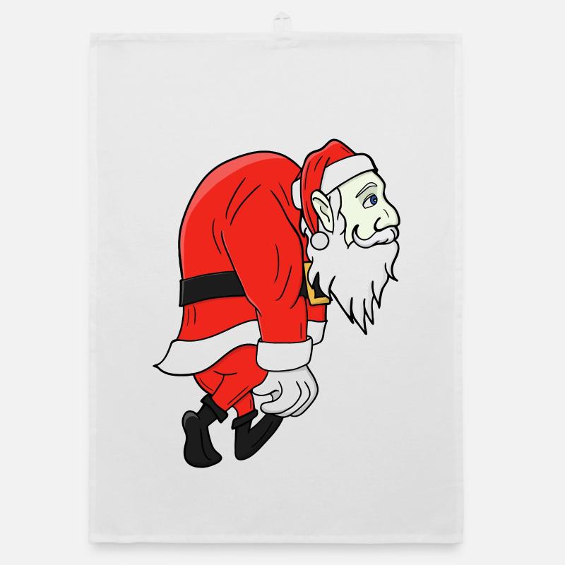 Müder Weihnachtsmann Organic Geschirrtuch