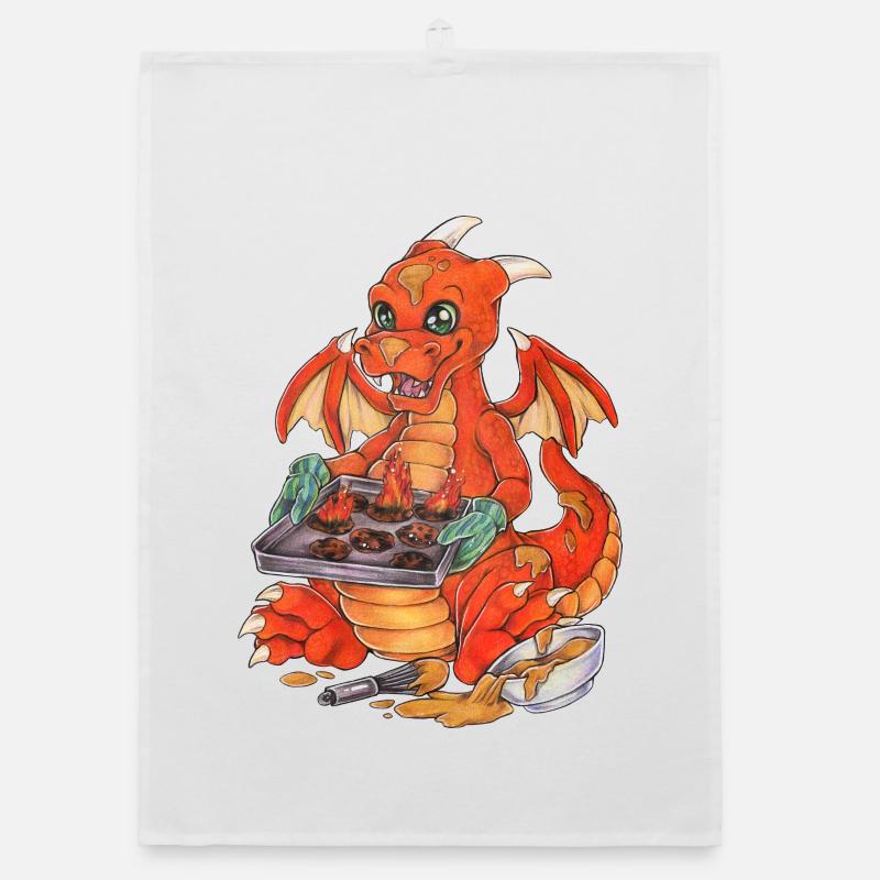 Drôle de biscuits dragon cuisson Noël Torchon bio