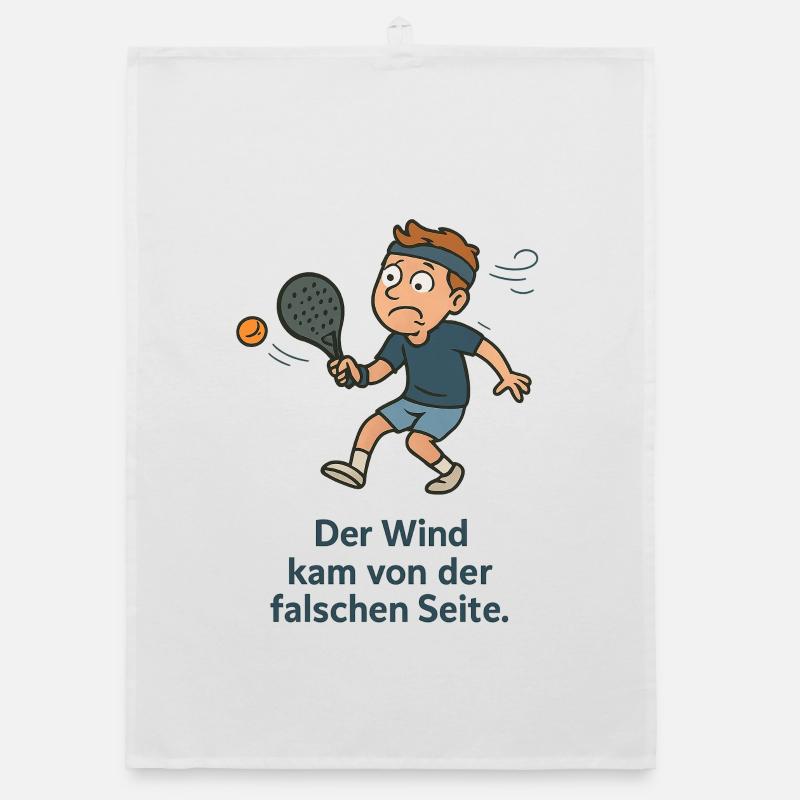 Windversetzter Padelwitz - Organic Geschirrtuch - Weiß