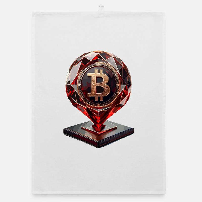 Exclusive Bitcoin Trophy Design Organic dish towel