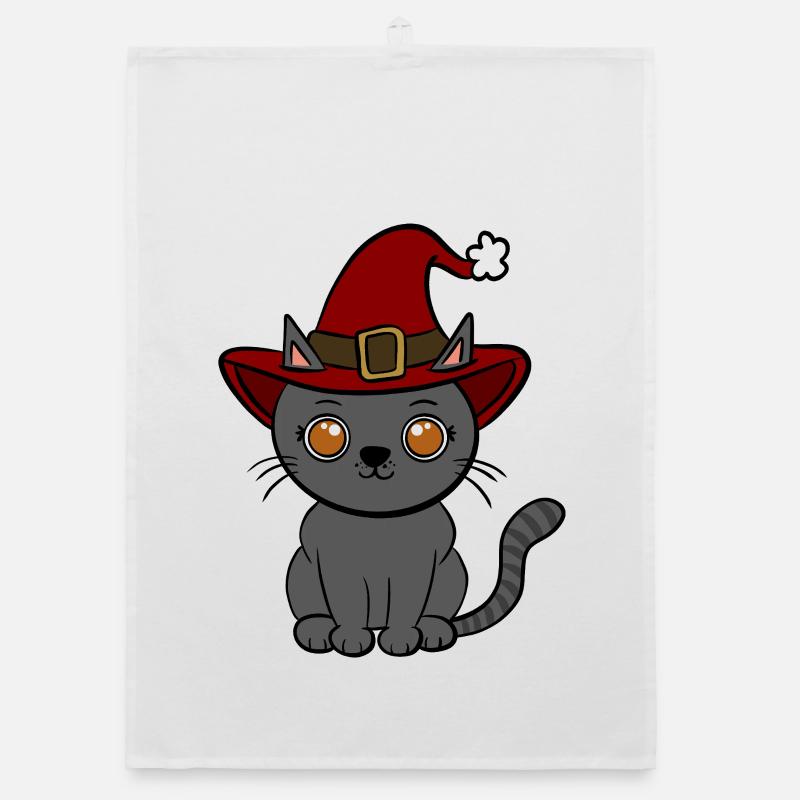 Cat Christmas Organic dish towel
