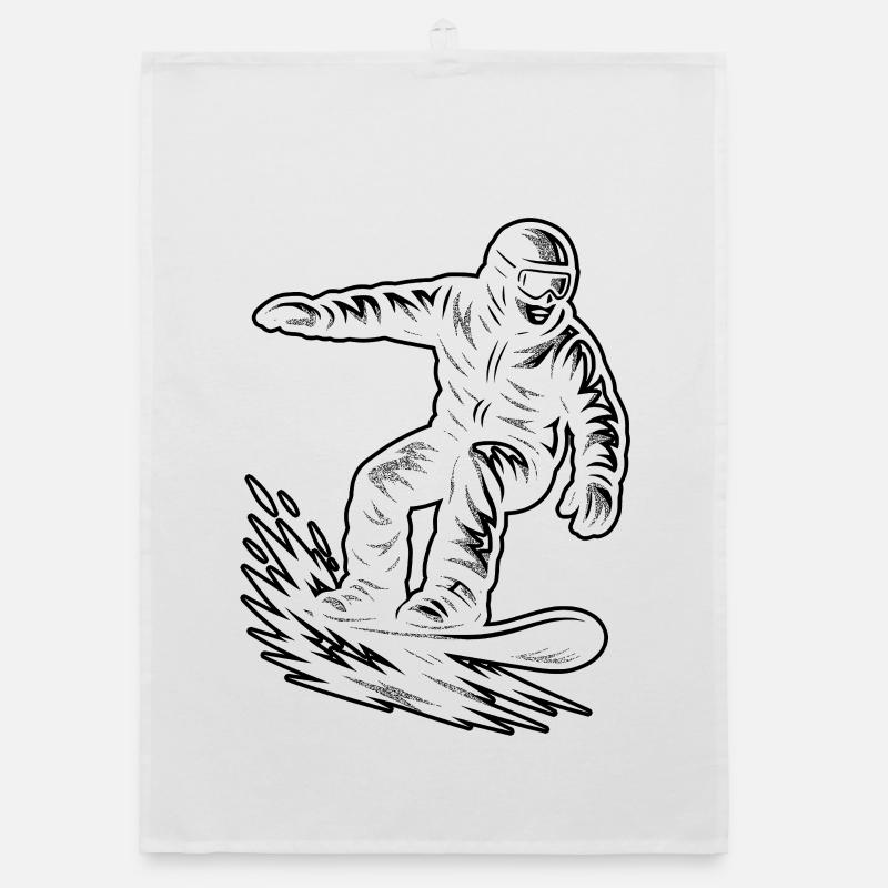 Direkte Snowboard Aussage Organic Geschirrtuch