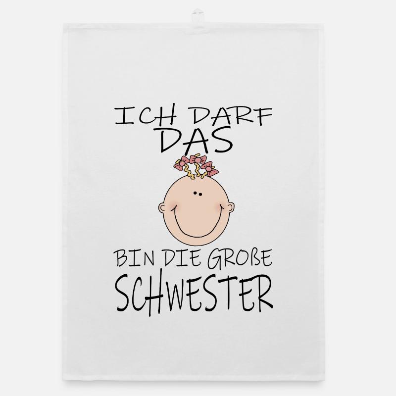 Darf das bin die Große Schwester Organic Geschirrtuch
