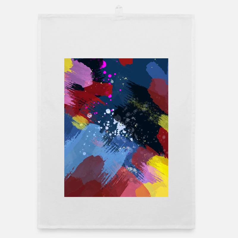 Color Explosion Ink Strips Organic dish towel