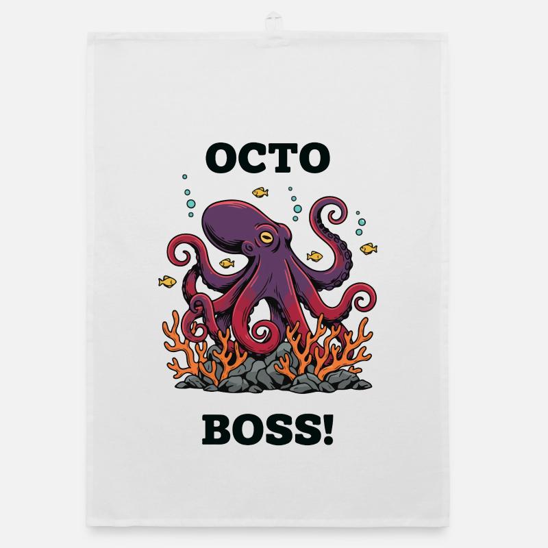 OctoBoss Reef King Oktopus Organic Geschirrtuch