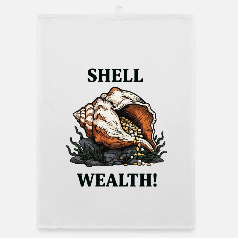 Shell Wealth Shell Pearls Wealth Organic dish towel