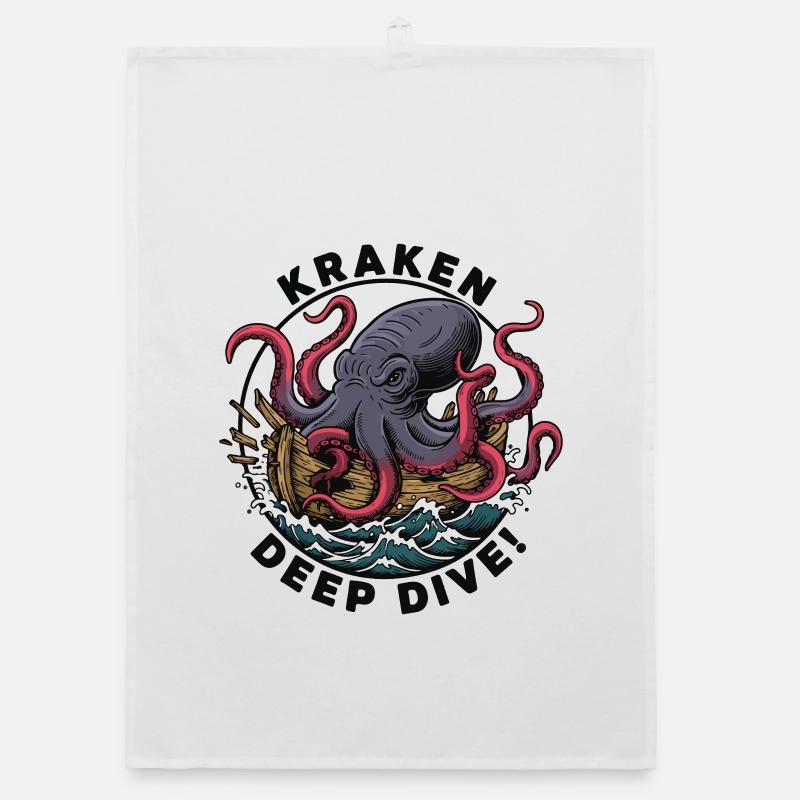 Kraken Deep Dive Angriffsschiff Organic Geschirrtuch