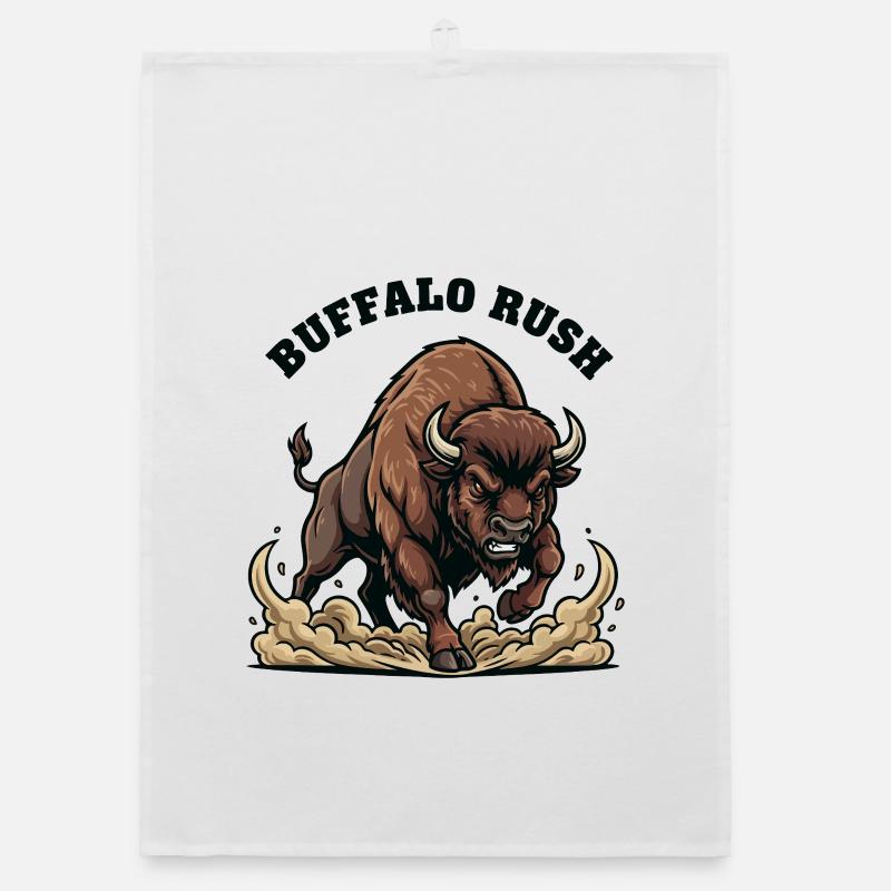 Buffalo Rush Wild Buffalo Force Organic dish towel