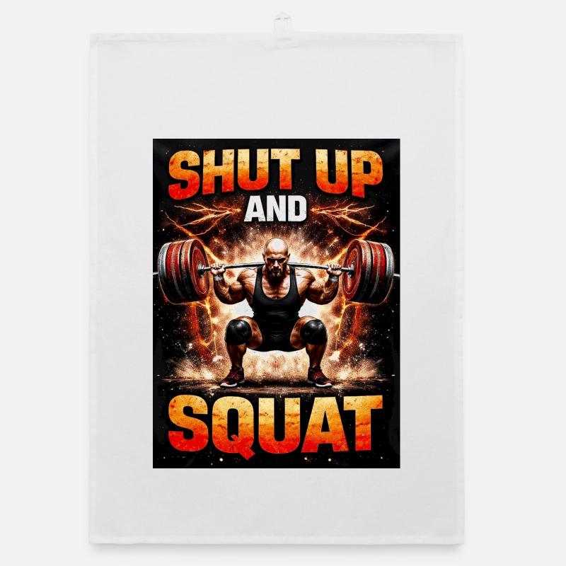 Shut Up and Squat Organic dish towel