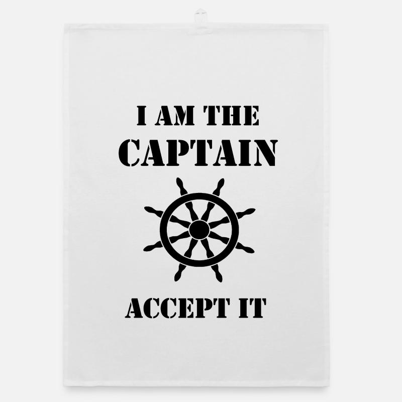 Captain-02 - Organic Geschirrtuch - Weiß