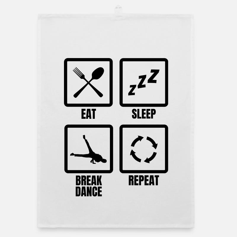 Breakdancer Daily Routine Organic dish towel