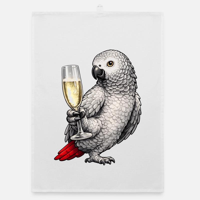 African grey parrot sparkling wine Organic dish towel