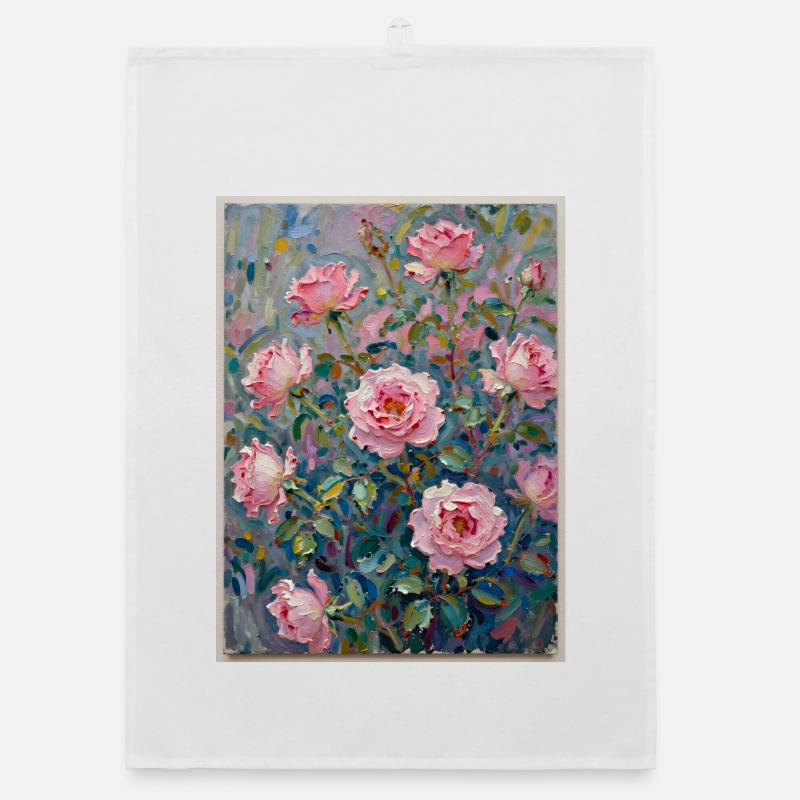 Impâte rose dans un jeu de couleurs Torchon bio