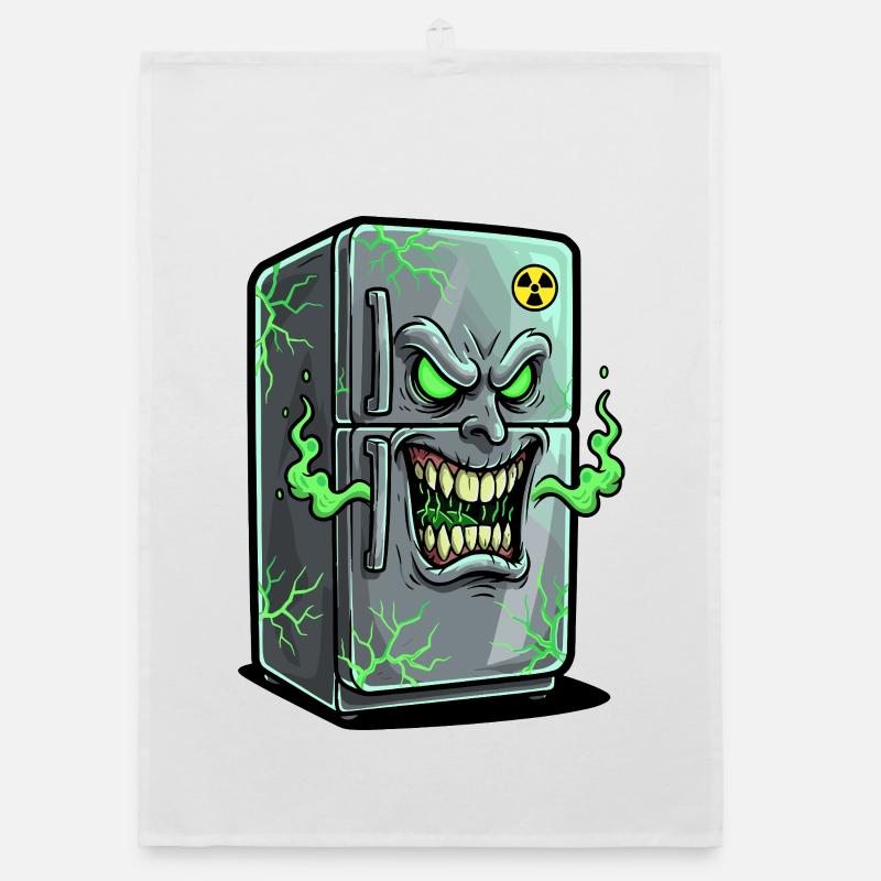 Grim Fridge: Green Ghosts Organic dish towel