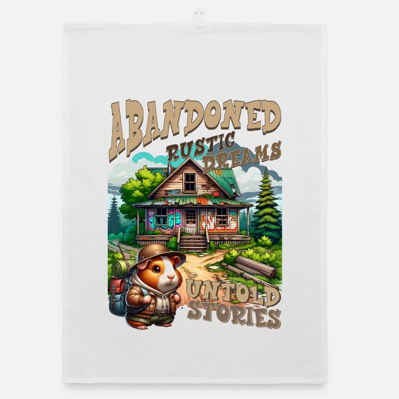 Histoires non racontées : Rustic Cabin Torchon bio