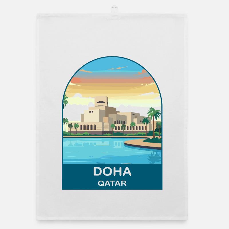 Musée d’art islamique de Doha Qatar Design de voyage Torchon bio