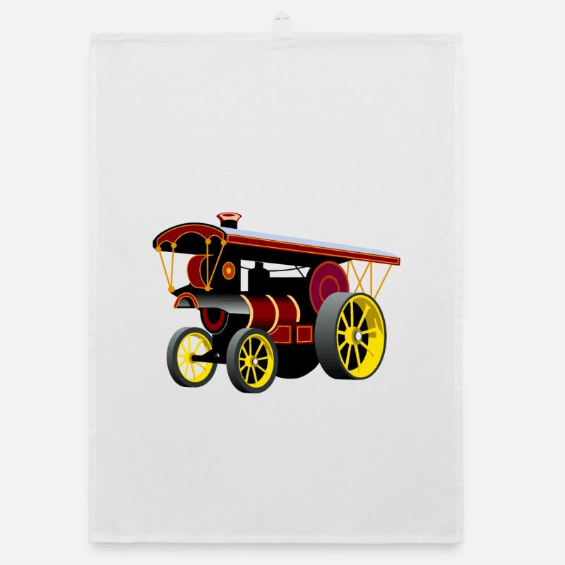 Steam Engine Nostalgia Organic dish towel