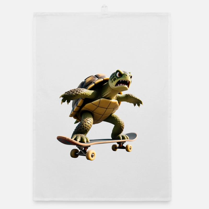 Aggro Skater Turtle – Hardcore Turtle Organic dish towel