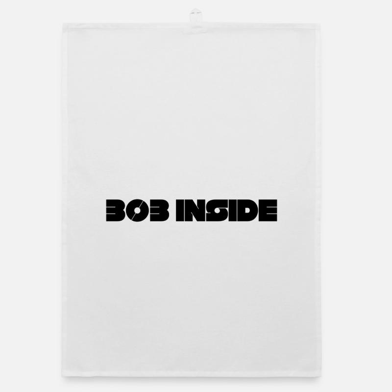 303 Inside Techno Rave - Organic dish towel - white