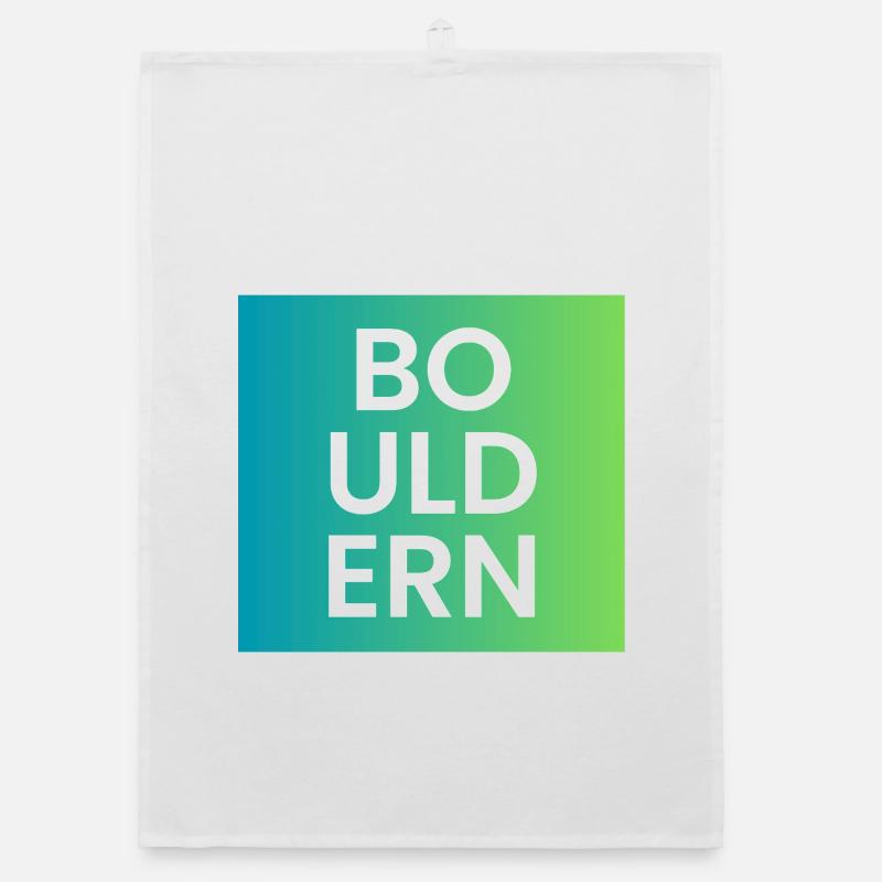 Bouldern Gradient Typo Organic Geschirrtuch