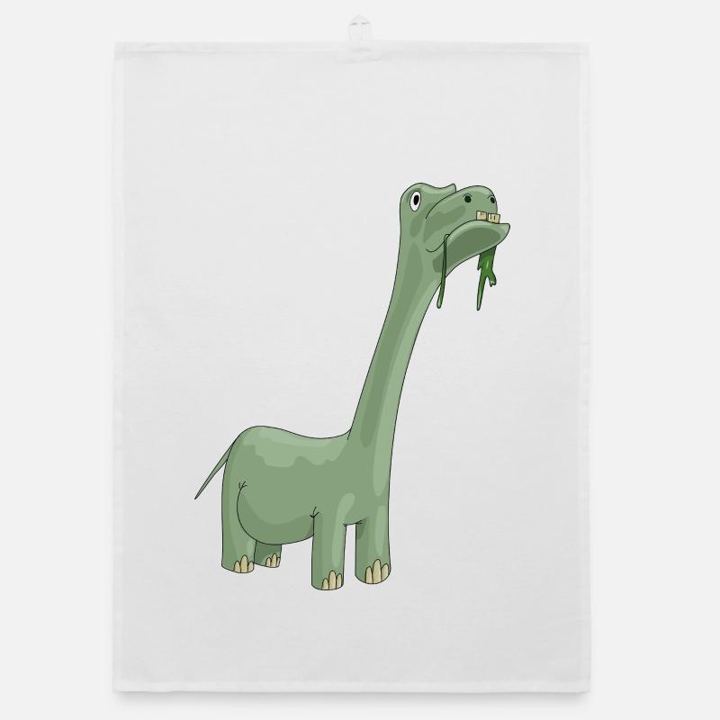 Diplodocus Décontracté Dessin Animé Torchon bio