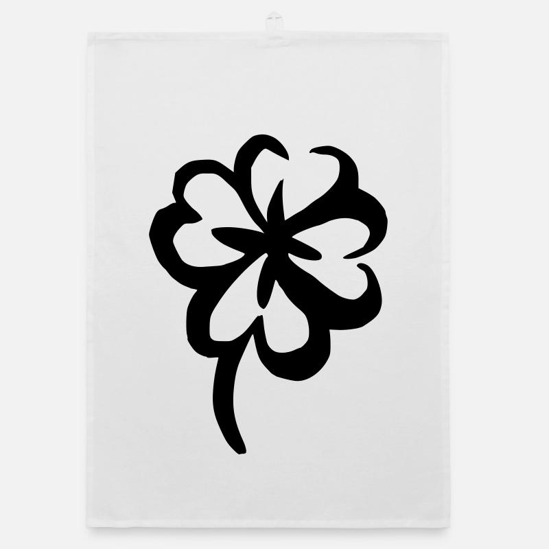 Kleeblatt Glücks-Symbol Organic Geschirrtuch