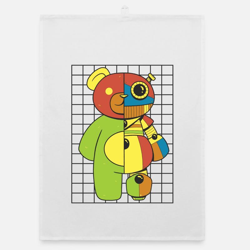 Teddybär, Roboter Organic Geschirrtuch
