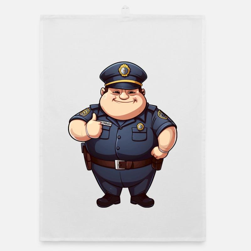 dicker Polizist Organic Geschirrtuch