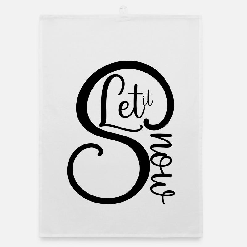 Let it Snow Motif de Noël Torchon bio