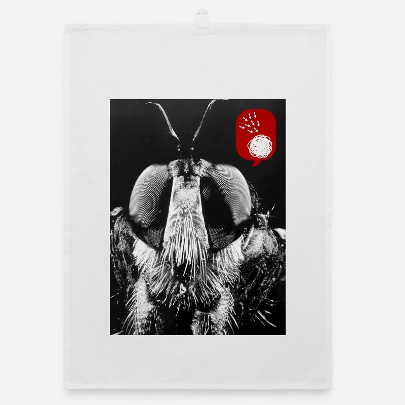 Bug aus - Organic Geschirrtuch - Weiß