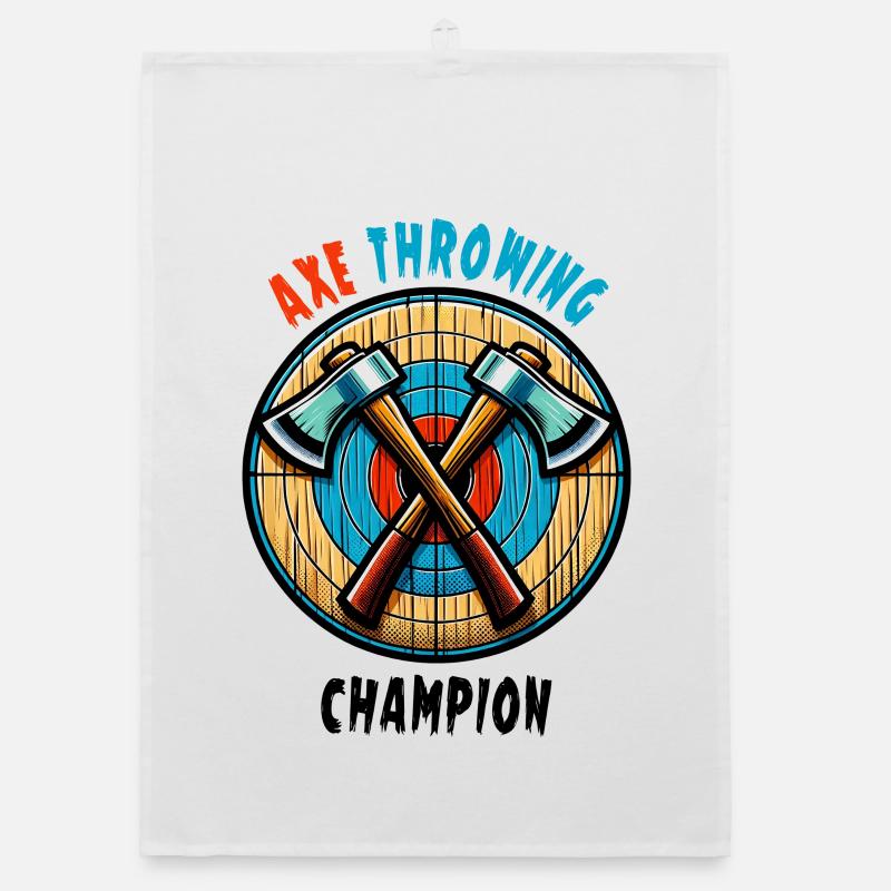 Axe Throwing Axe Sport Design Organic dish towel