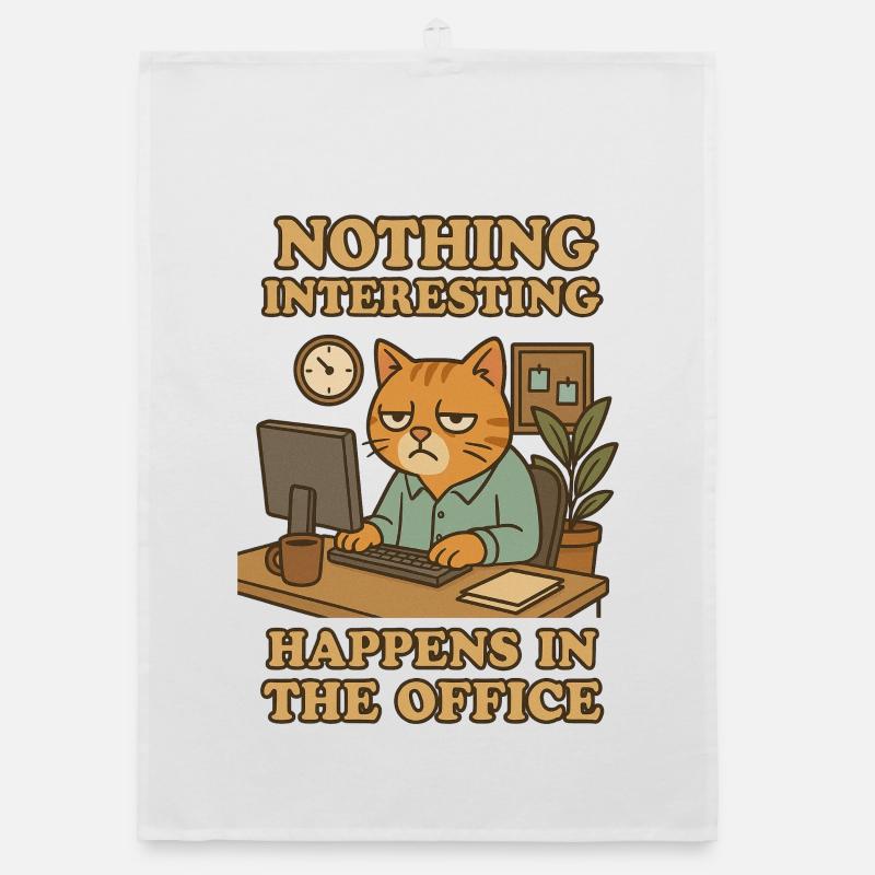 Rien d’intéressant Chat de bureau Torchon bio