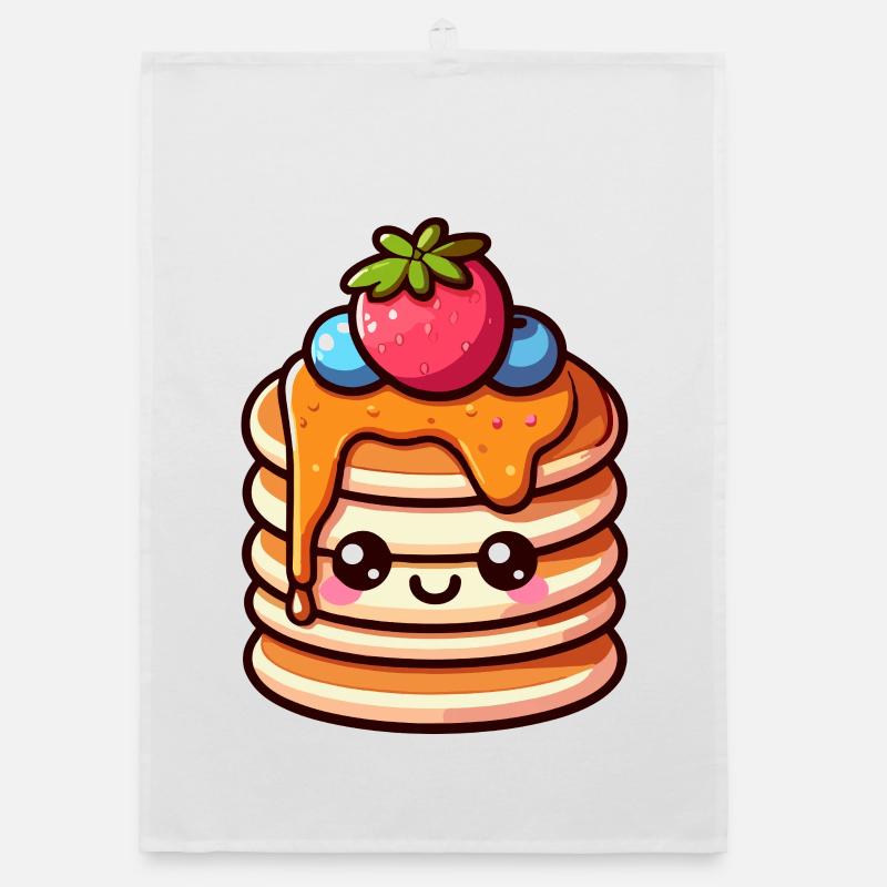 Kawaii Snack Stack T-Shirt Design Organic dish towel