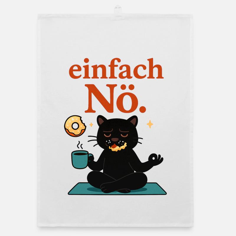 Entspannte Yogapose - einfach Nö Organic Geschirrtuch