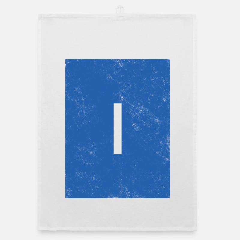 Minimalist Blue RulerDesign Organic dish towel