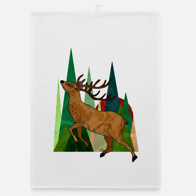 Deer Organic dish towel