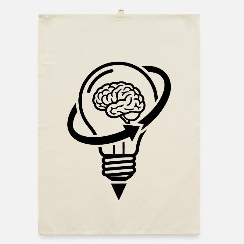 The brain and the lamp – a creative idea Organic dish towel