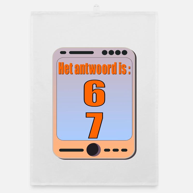 Sechs Sieben Meme 6 7 Organic Geschirrtuch