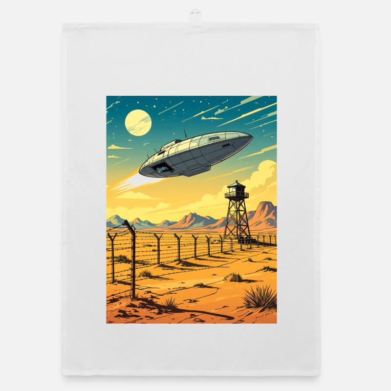 Area 51 – The forbidden desert base Organic dish towel