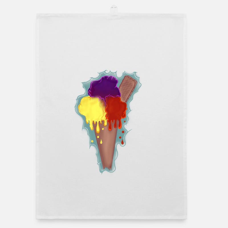 Regenbogen Eis  Organic Geschirrtuch