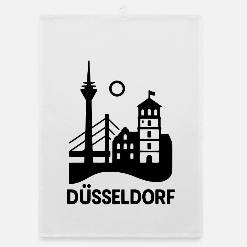 Silhouette de Düsseldorf Torchon bio