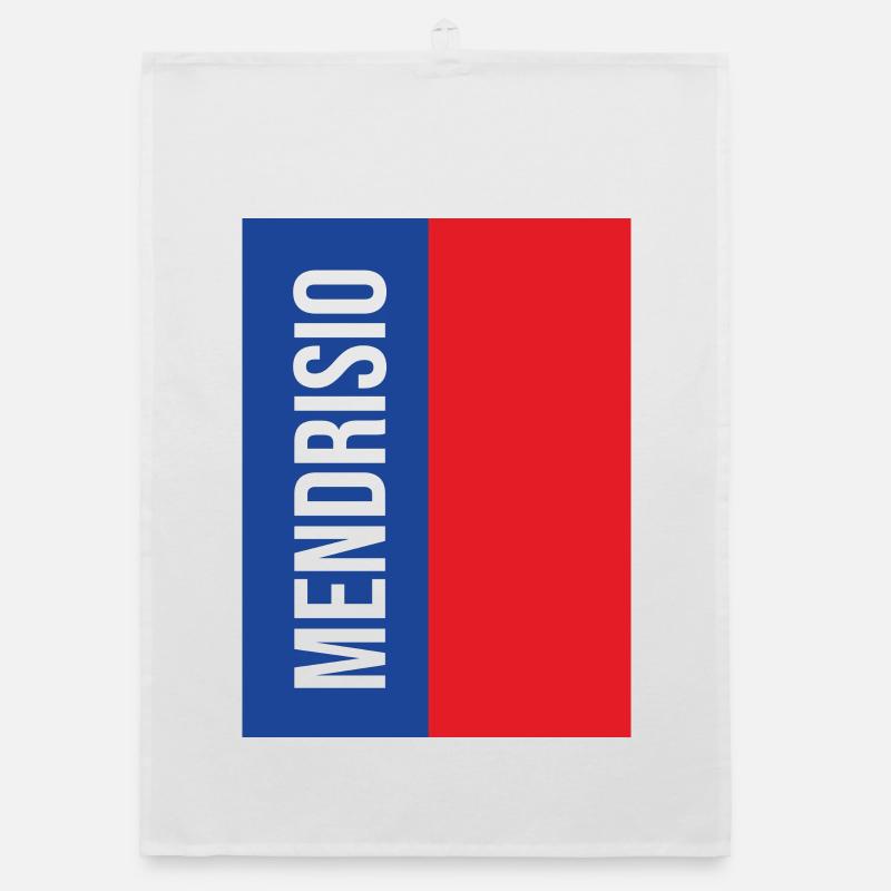 Mendrisio Blau Rot Vertical Organic Geschirrtuch