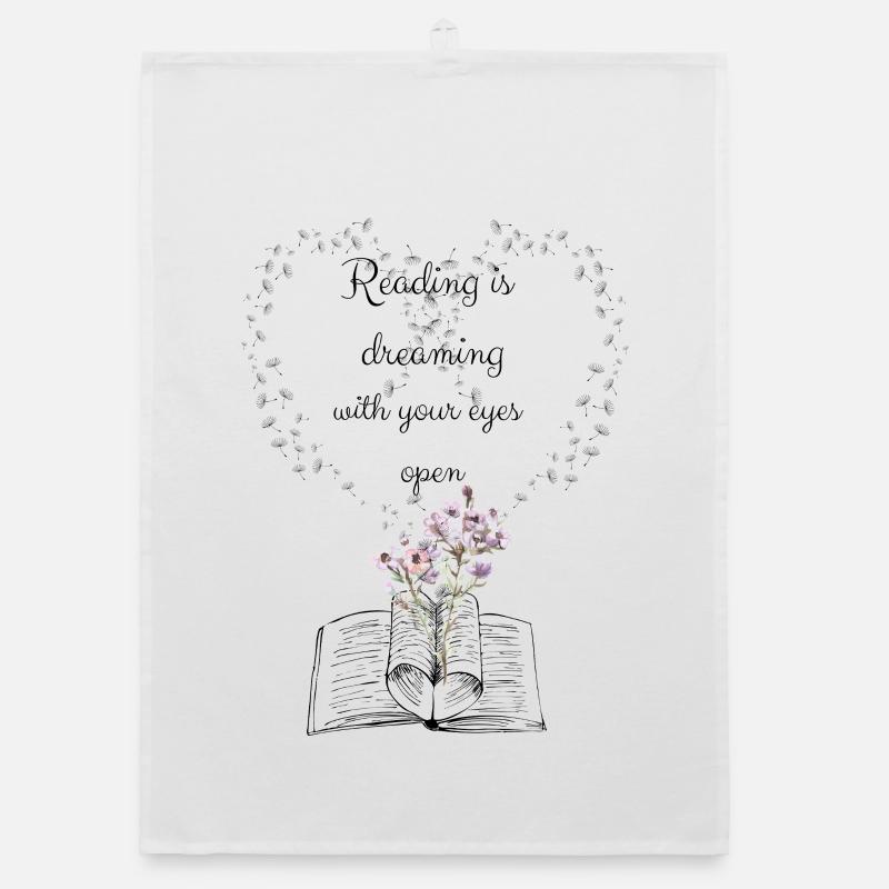 Reading is dreaming Organic dish towel